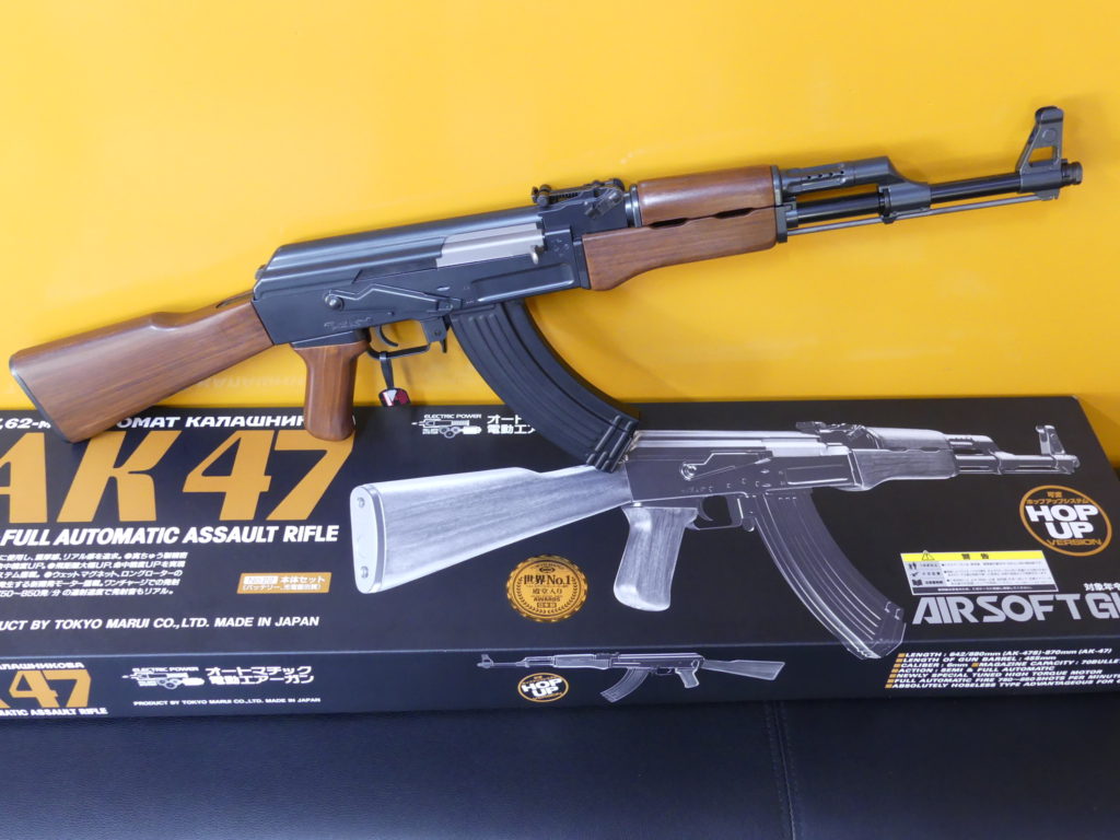 東京マルイ電動ガンAK47外装内部カスタムドットサイト付き PMC装備