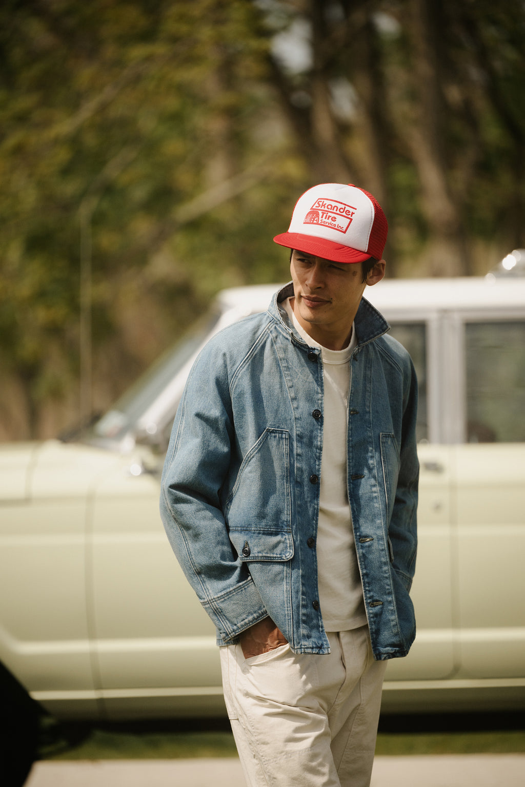 Broken Twill Denim Chore Jacket – Save Khaki United