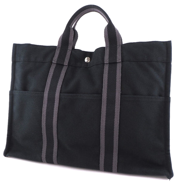 HERMES】エルメス サックフールトゥGM コットンキャンバス 黒