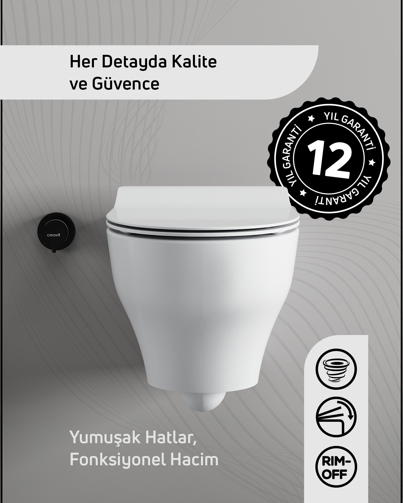 Ness Vortex Asma Klozet ve Kapak Seti