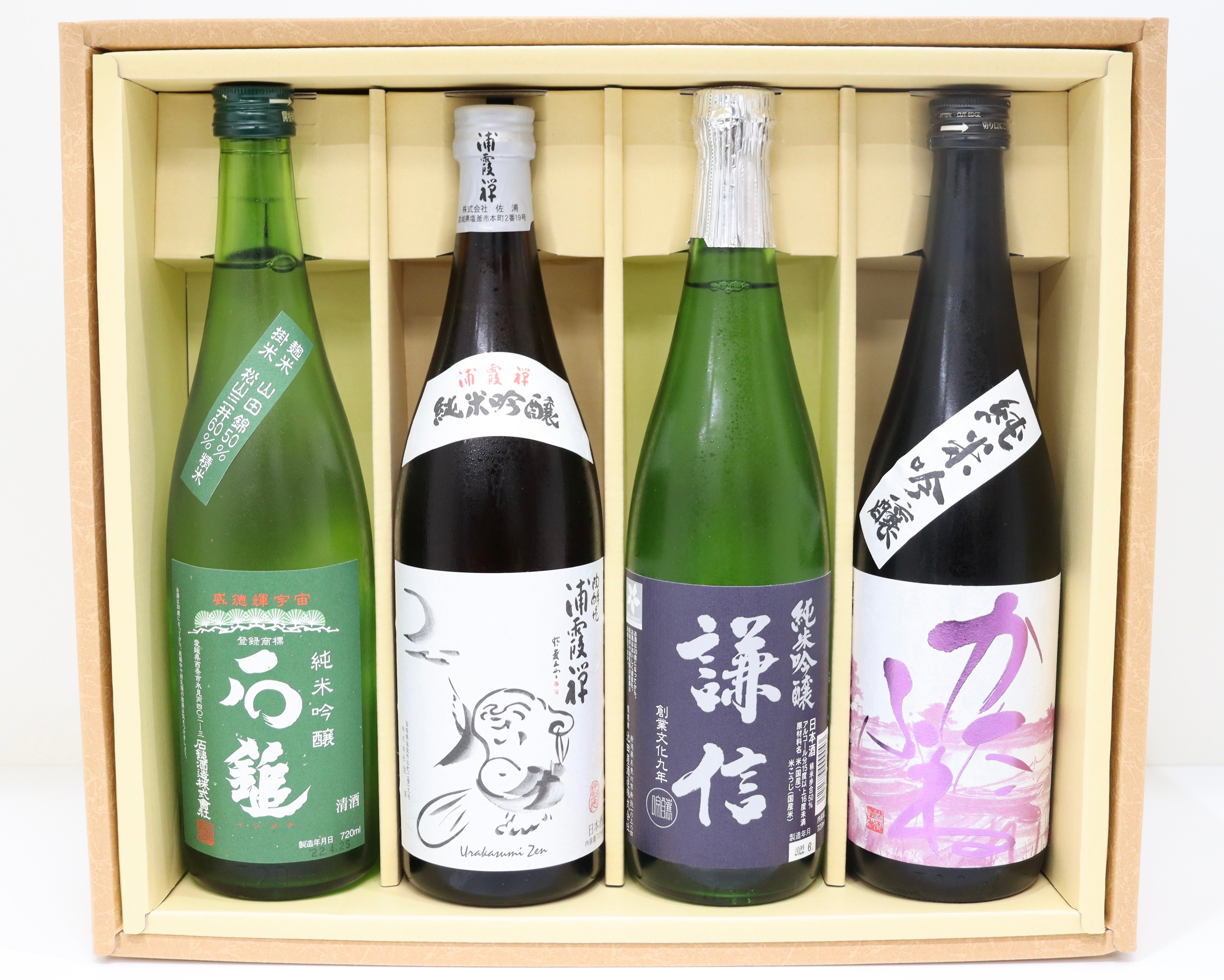 純米吟醸飲み比べ4本セット タイプA – 福岡吟醸倶楽部