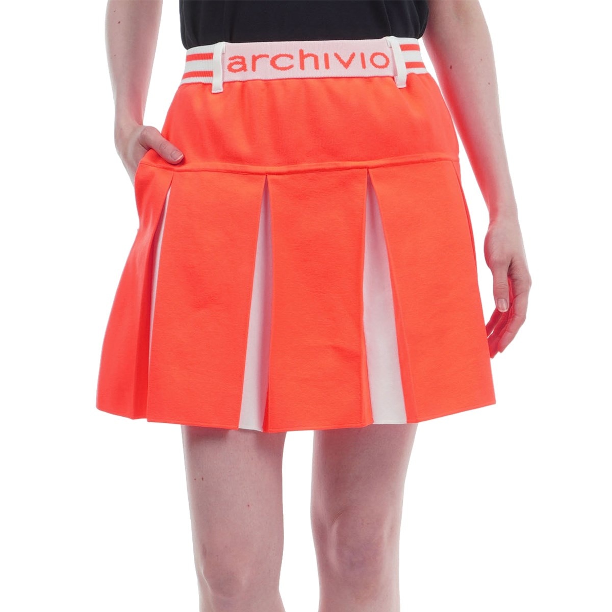 セール・アウトレット】ボックスプリーツ ニットスカート レディス