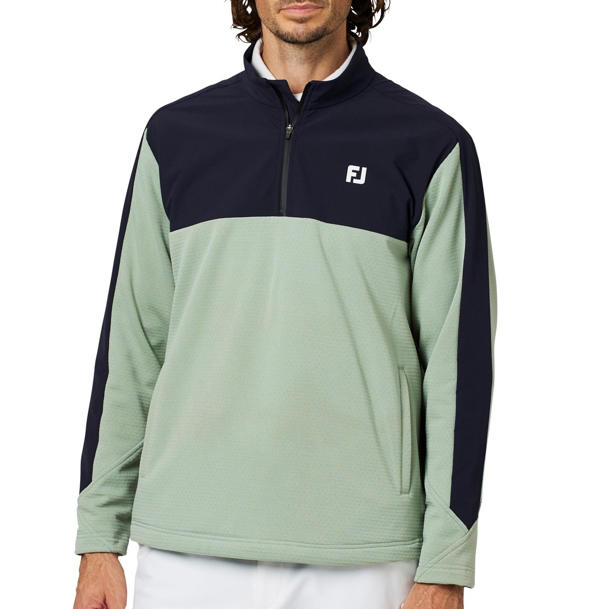 ストレッチ ハイブリッド3Dハーフジップジャケット(アウター(ブルゾン