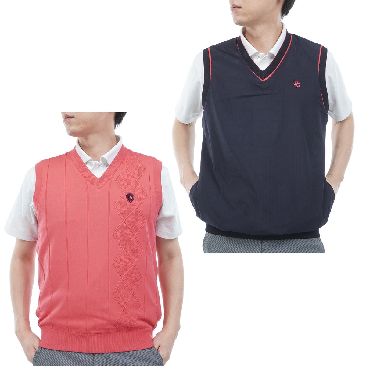 アラン柄リバーシブルニットベスト(ベスト)|PEARLY GATES(パーリー