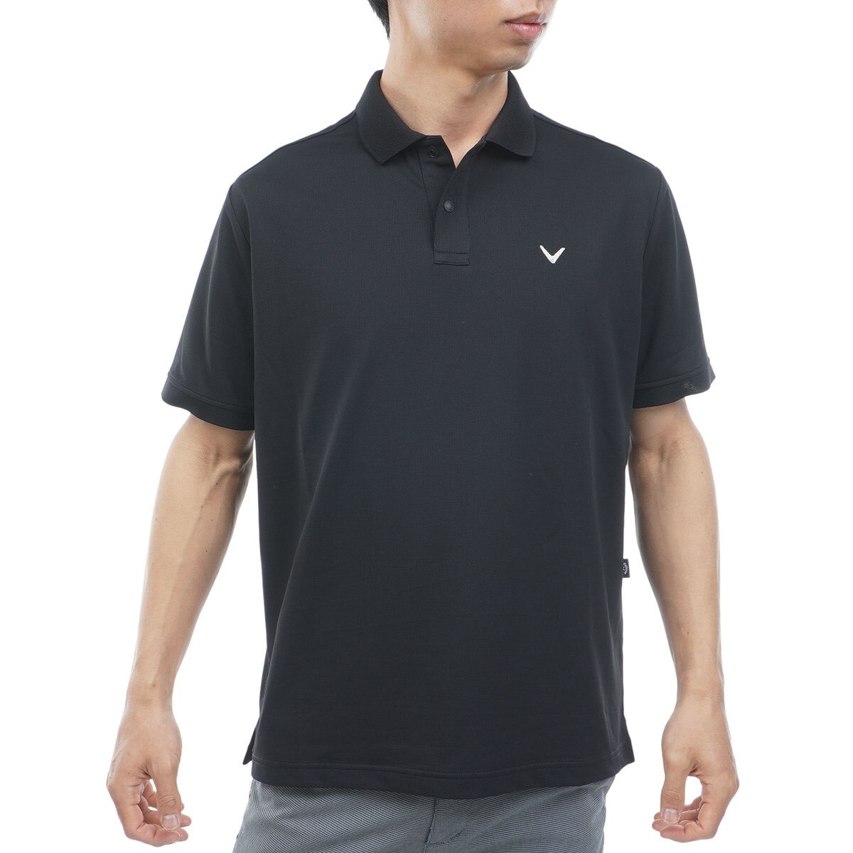 ミニワッフルリラックス半袖ポロシャツ(半袖シャツ・ポロシャツ