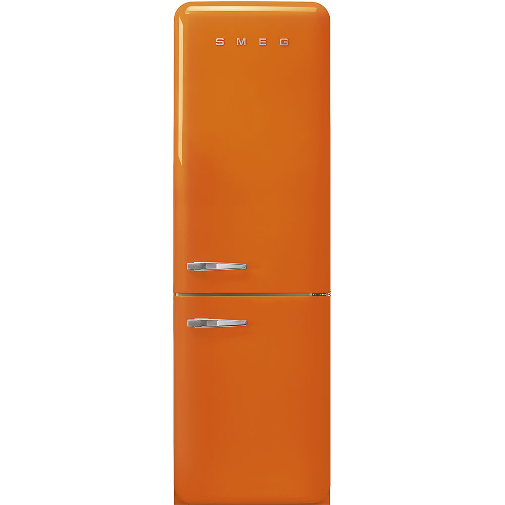Retro-Style Refrigerator (12 cu ft, Right Hinge) – Orange – SMEG USA