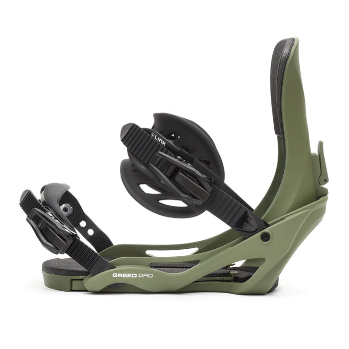 スノーボード ビンディング LINK GREED PRO ARMY GREEN 25-26 送料無料