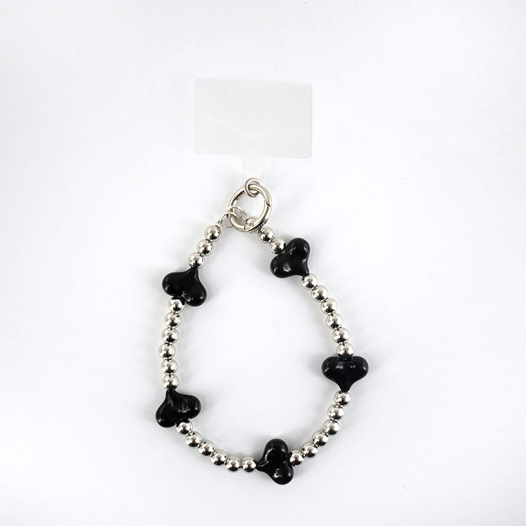 スマートフォン用 ハンドストラップ ハートブラック – サンキューマート