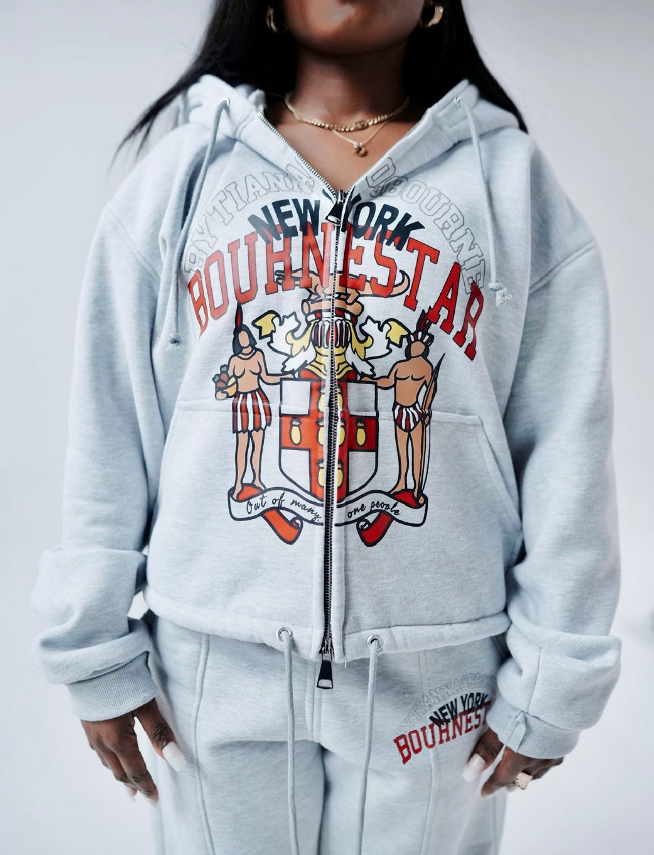 COA Double Zip Hoodie [Gray] – By Tianna Osbourne