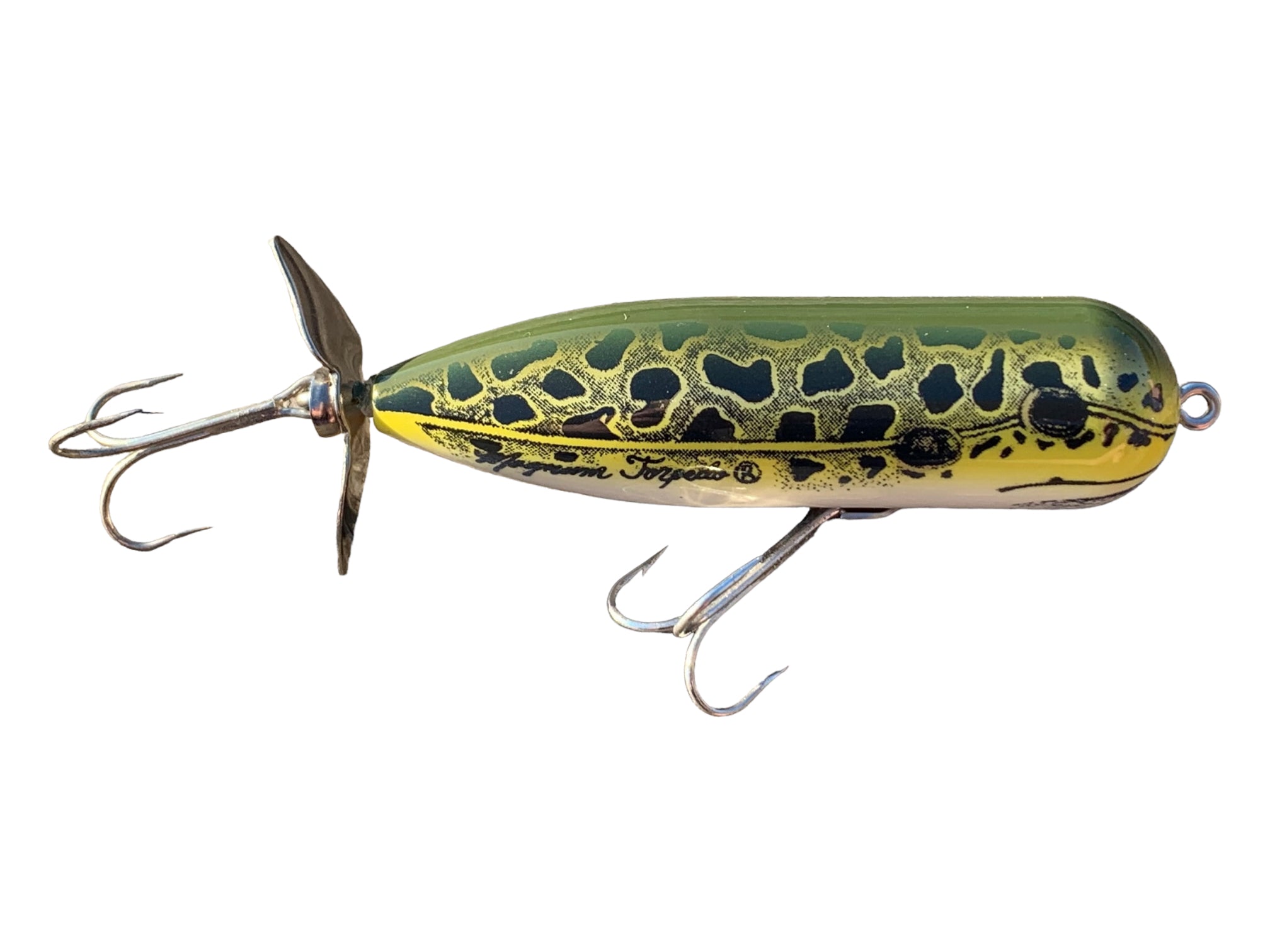 HEDDON MAGNUM TORPEDO Vintage Fishing Lure • NATURAL FROG – Toad