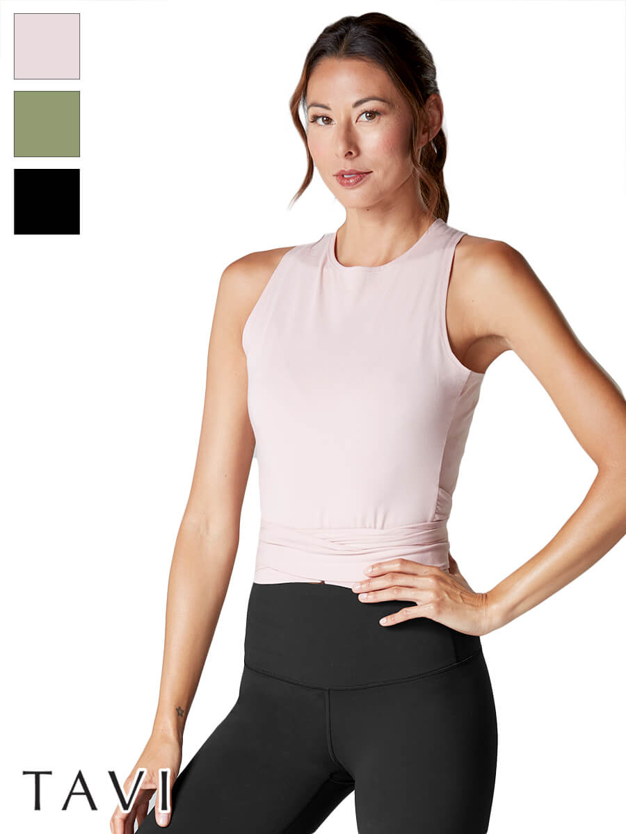 ヨガウェア トップス ピラティス タンク｜TAVI タビ ラップアラウンド