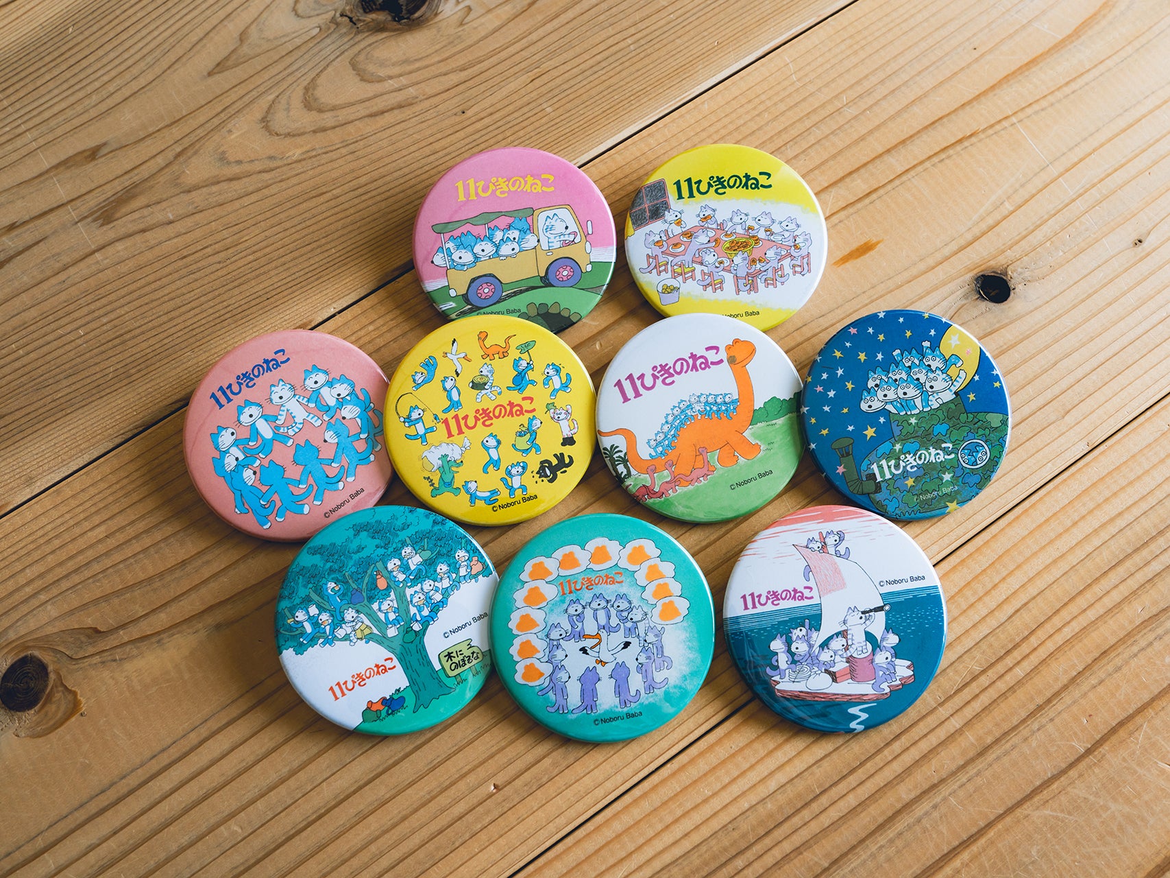 文海堂_11ぴきのねこ 缶バッジ 大– 東北スタンダードマーケット