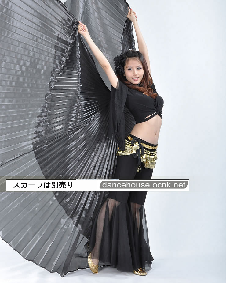 ベリーダンスセットアップ004--「全9色」 ベリーダンス2点セット☆裾