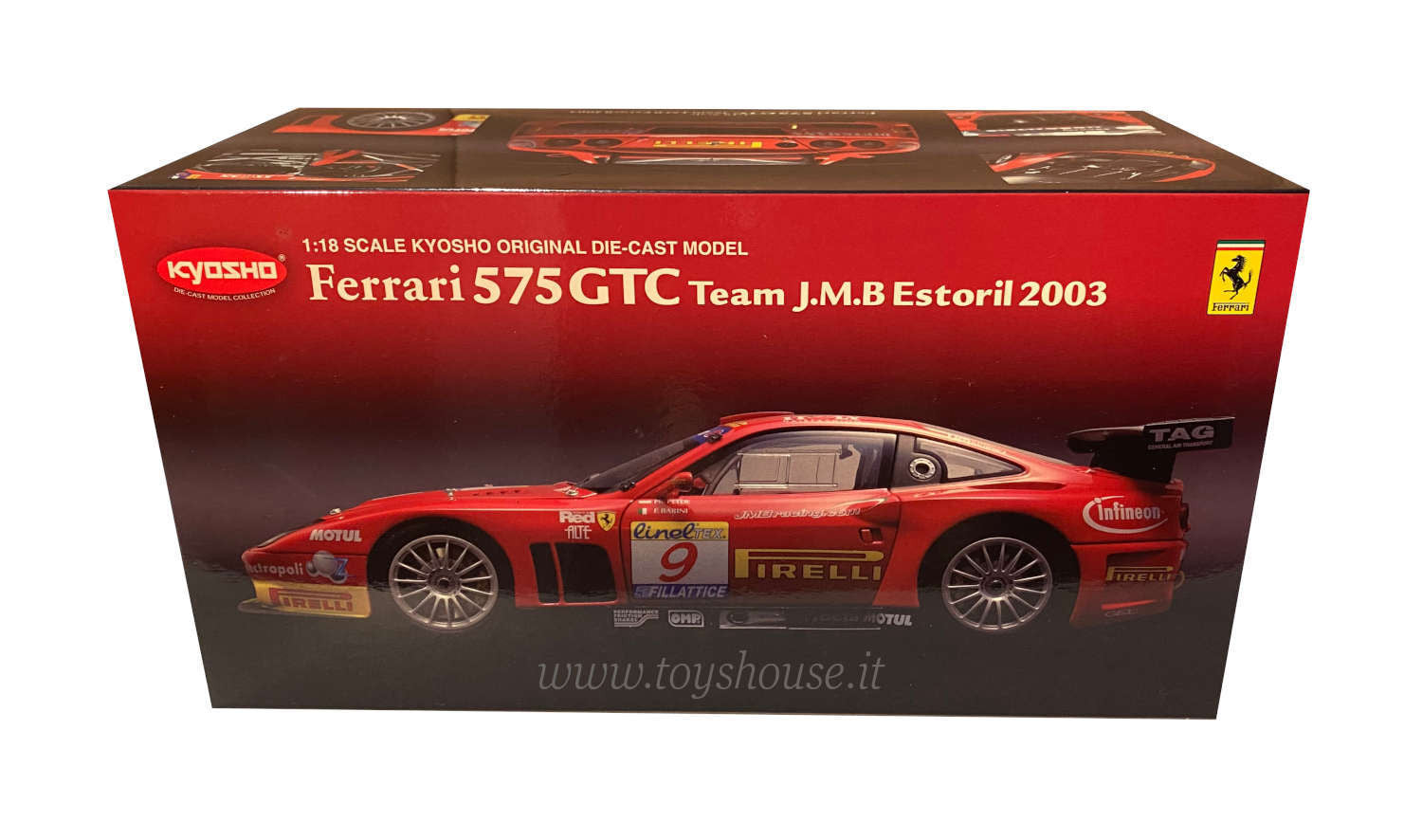 Kyosho 1:18 scale model item 08393B Ferrari 575 GTC Team JMB