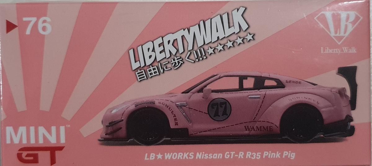 1:64 Mini GT LB Works Nissan GTR R35 Pink Pig - MGT76 – toyznetwork
