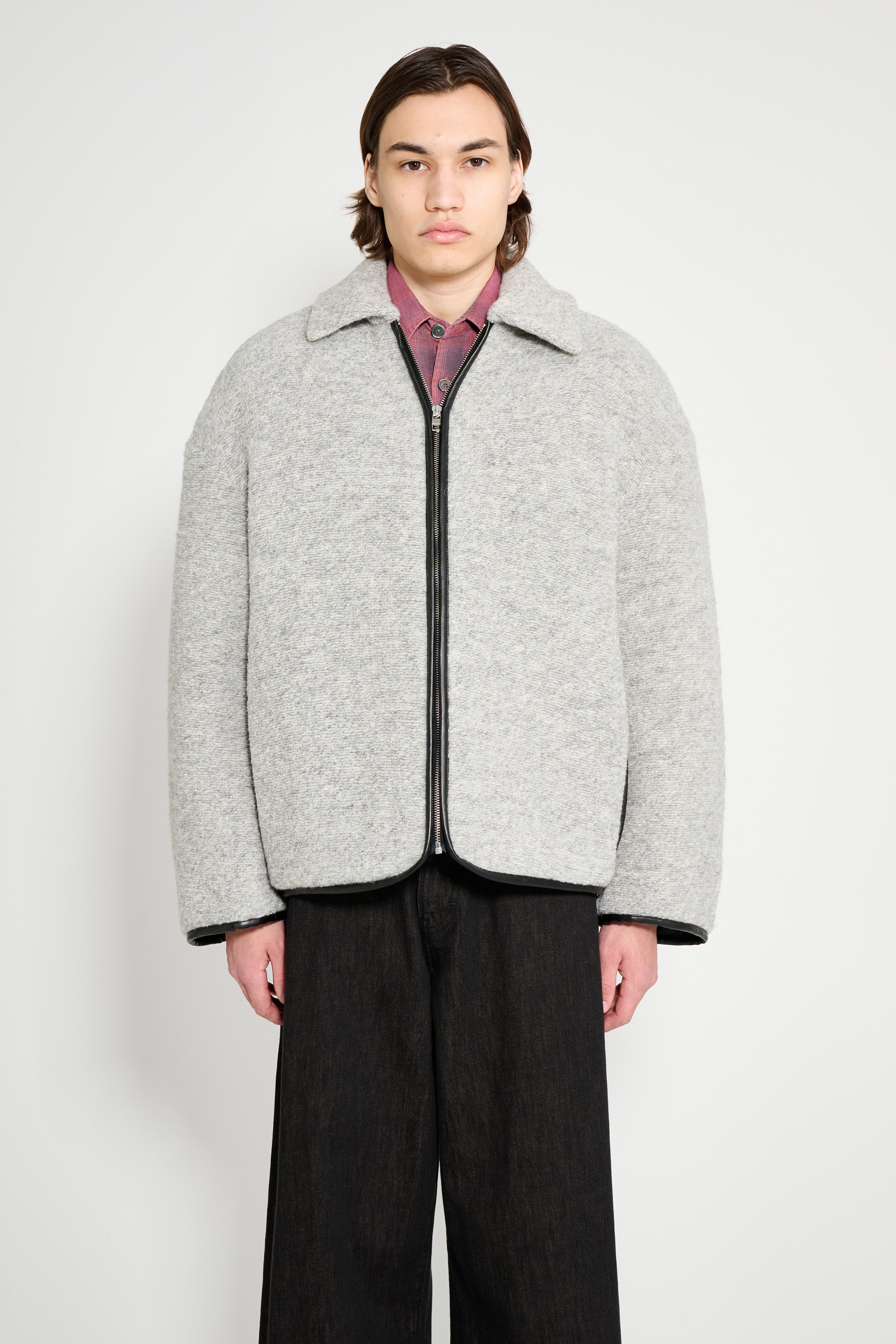 JW Anderson Contrast Trim Casual Jacket Grey Melange – Très Bien