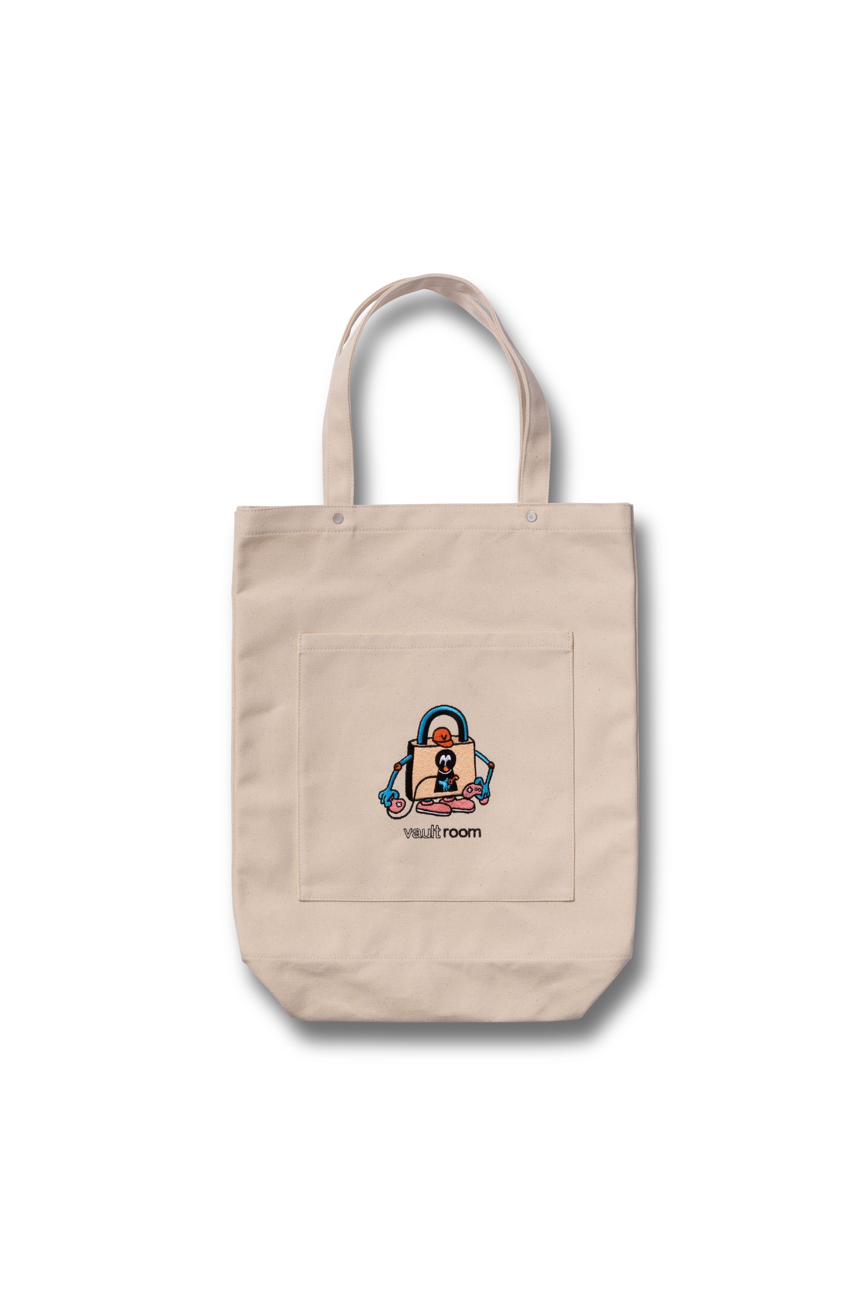 LOGO CANVAS TOTE BAG / NATURAL – VAULTROOM