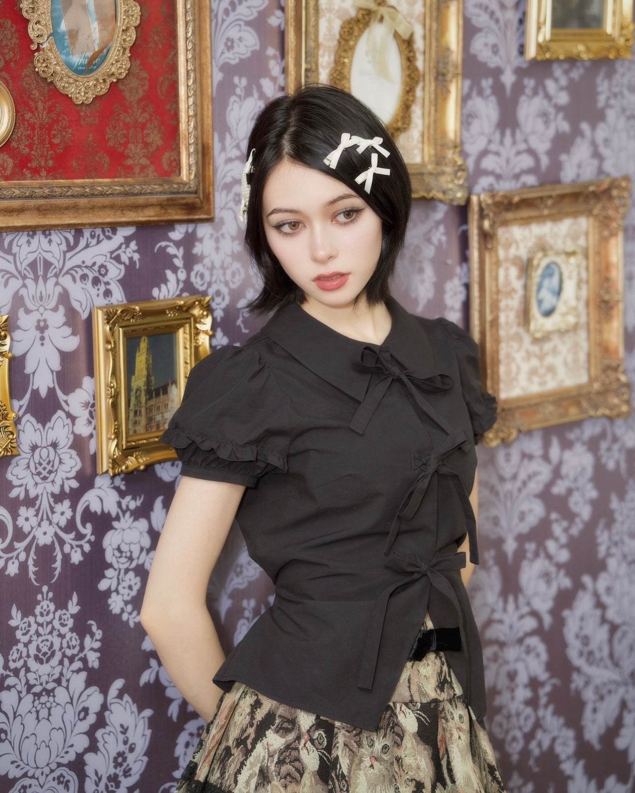 Perfectly Ribboned Blouse Black – Vina of the Valley