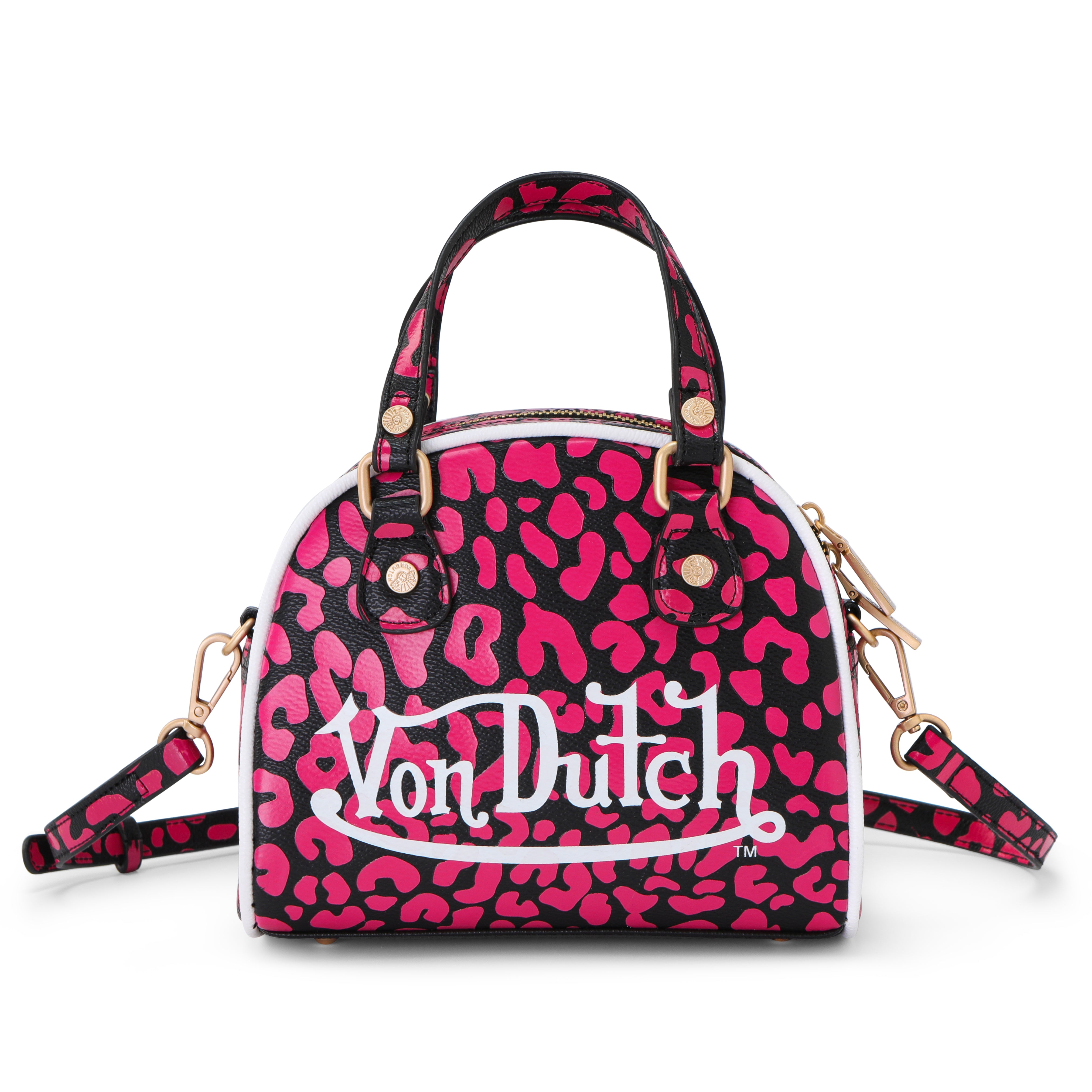 Cheetah Hot Pink Bowling Bag | Von Dutch
