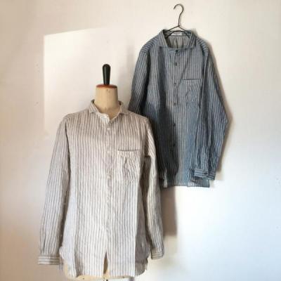 Django Atour / ANOTHERLINE / CLASSIC FRENCHWORK STRIPELINEN SHIRT