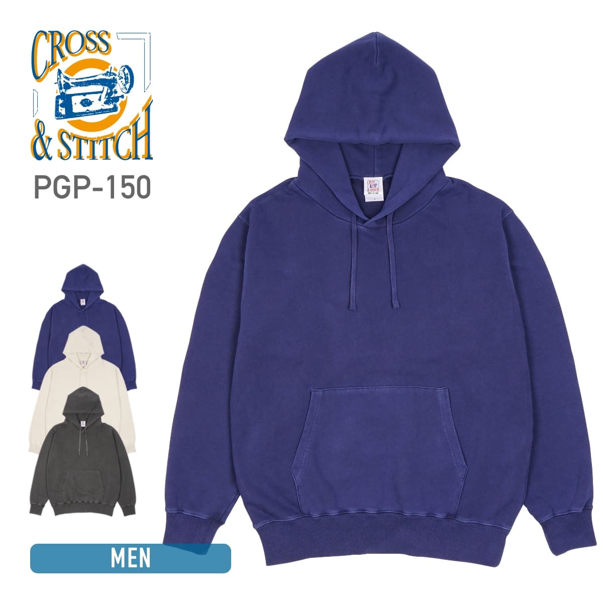 ピグメントP/Oパーカ | メンズ | 1枚 | PGP-150 | Pネイビー – Tshirt