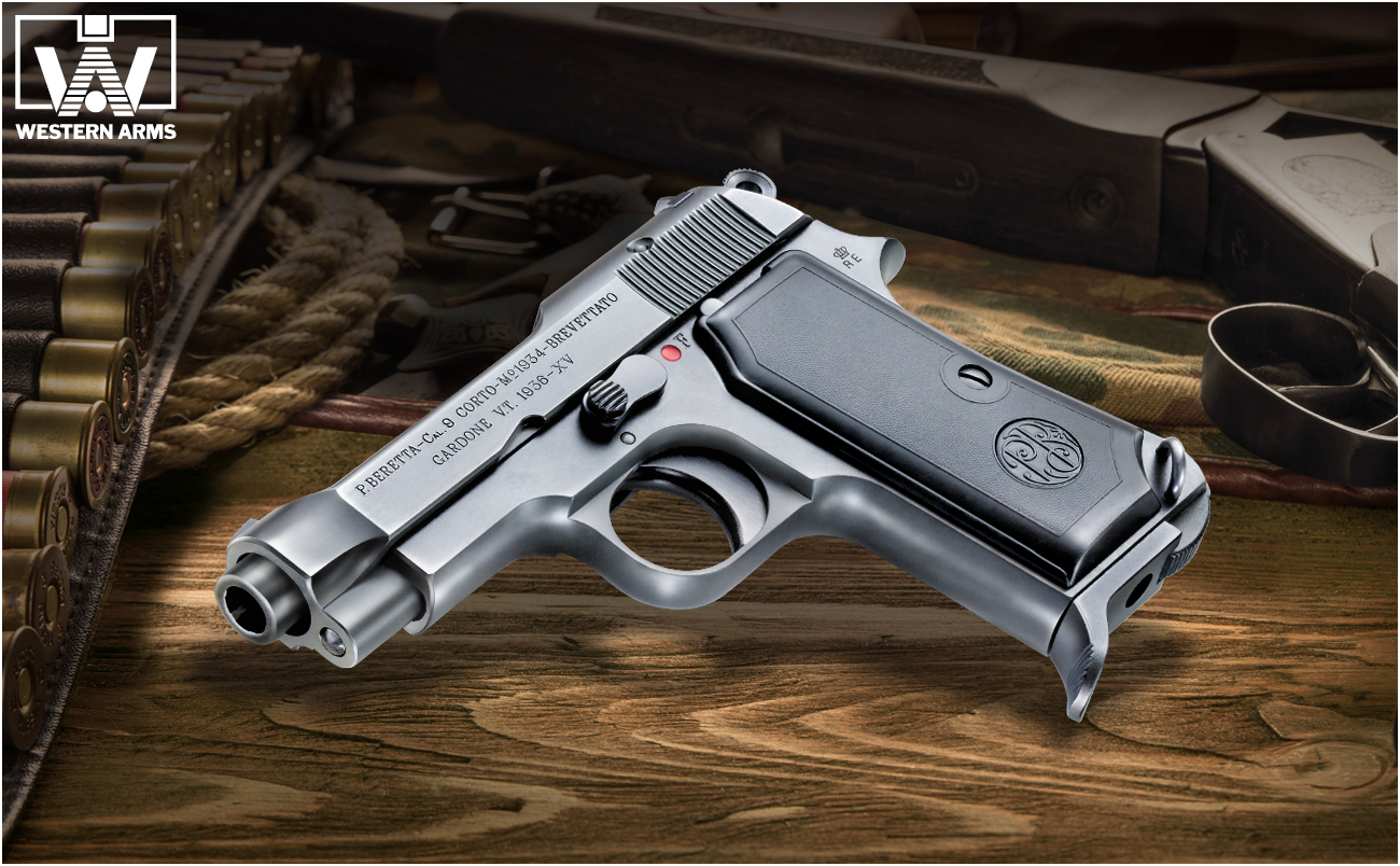 完売】WA【ベレッタ】M1934 カーボンブラックHW ver. 【WESTERN ARMS】