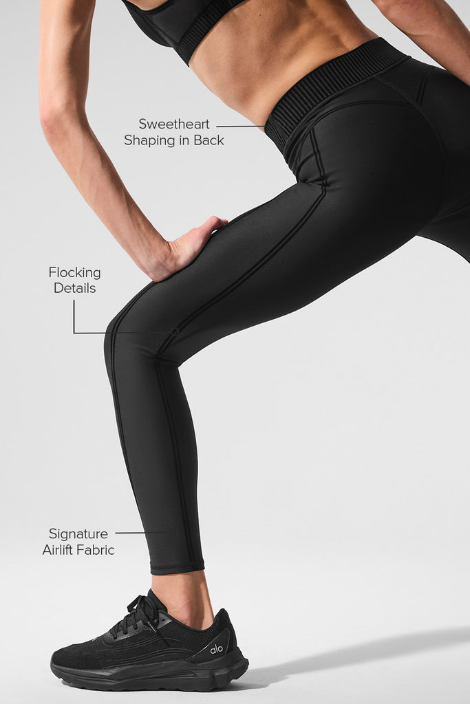 Airlift High-Waist 7/8 Line Up Legging - Black | ALO