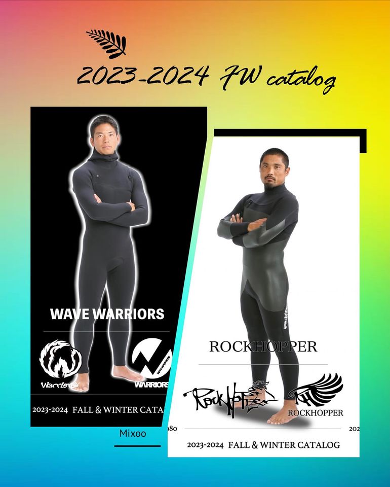 ROCKHOPPER＆WAVE WARRIORSウエットスーツ23-24 FALL & WINTERカタログ