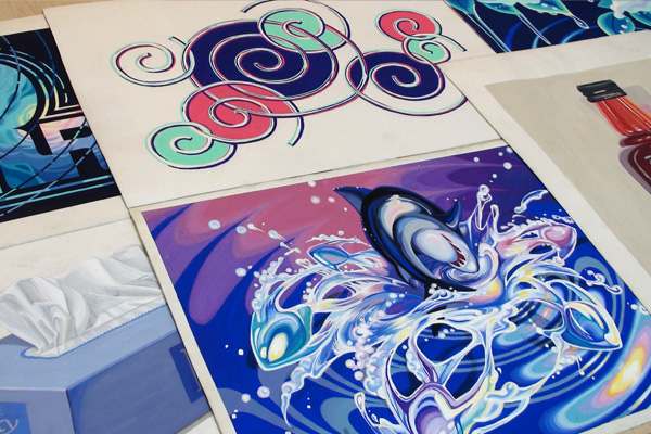 アクリルガッシュで絵を描く - エイミーのアトリエ