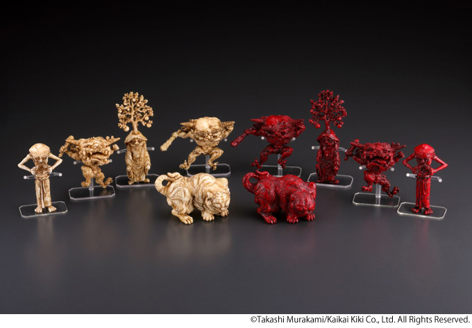 村上隆の五百羅漢図展 オフィシャルカプセルフィギュア」が全10種類で
