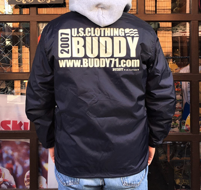 BUDDY オリジナル コーチジャケット 裏ボア(ポリエステル)カーキ/BUDDY