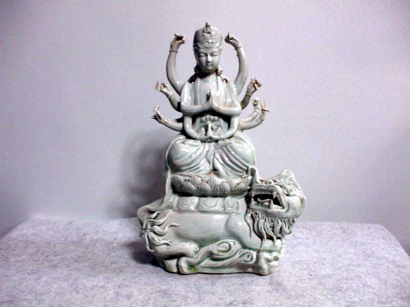 青白磁 千手観音像 中国仏像