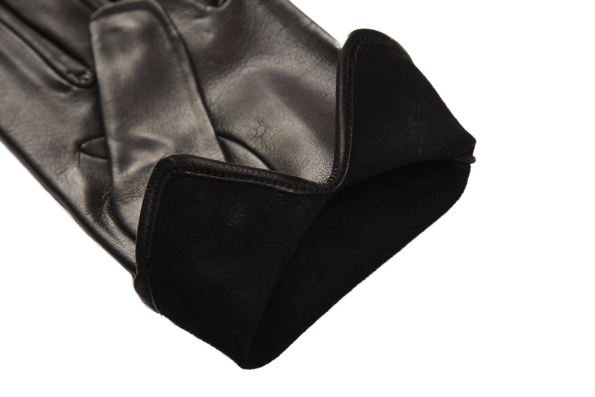 メローラ メンズ手袋◇ナパレザー◇ブラック/NERO《ノーライニング