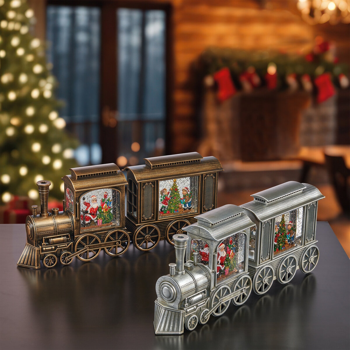 クリスマス きかんしゃ ウォーターグローブ 2種類 | Costco Japan