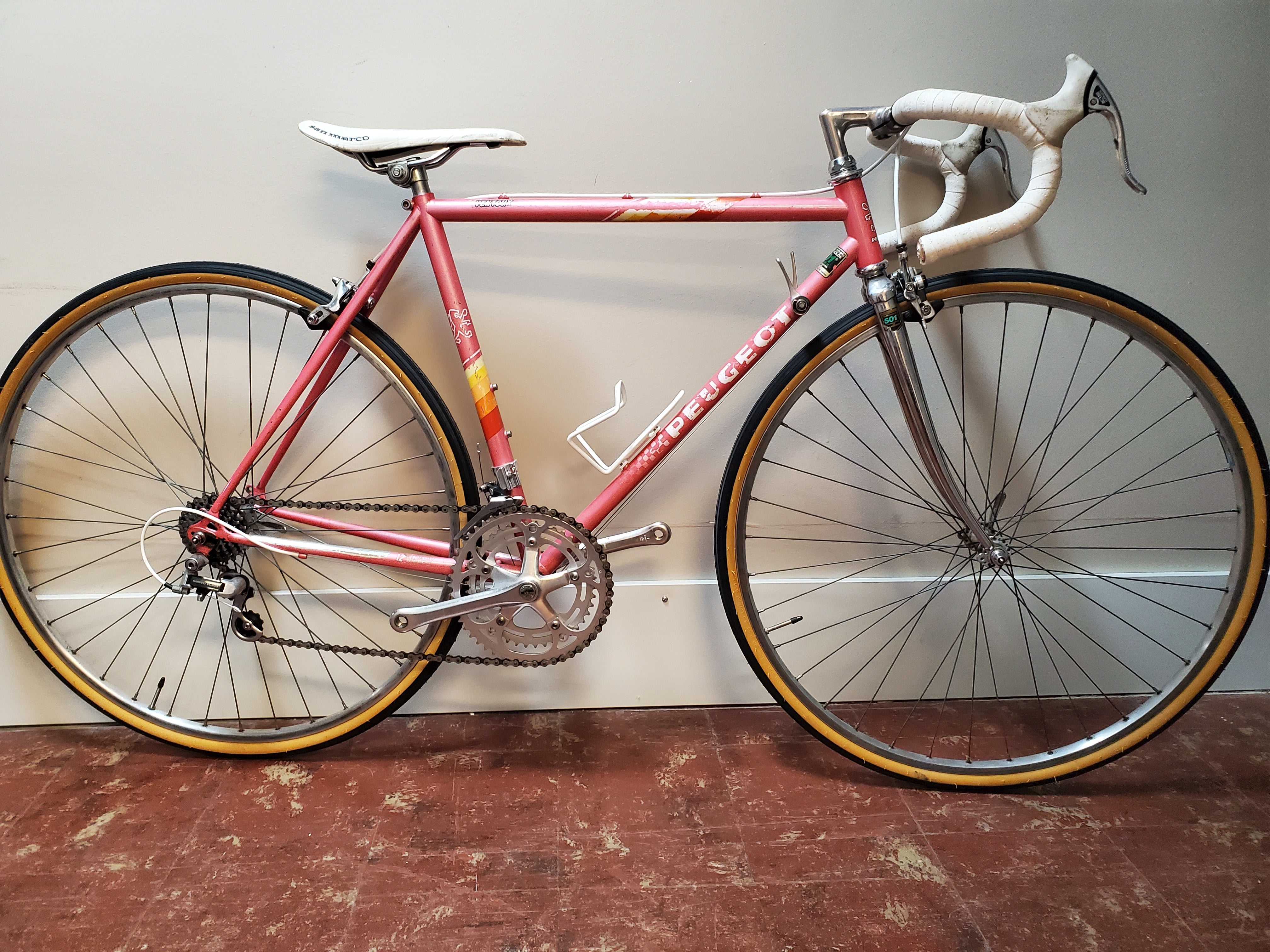 Peugeot Ventoux Vintage Road Bike, 55 cm, Pink – Cycle & Coffee