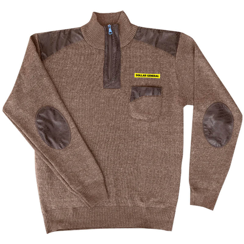 【CLUBHAUS】Elbow Patched Sweater Mサイズ Dover Sweatshirt with Leather Elbow Patches | Billy Reid