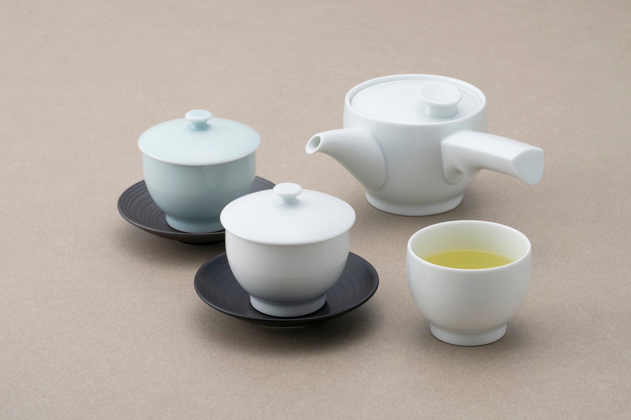 YALI 入れ子茶器 チタン白釉 （紫香xkiwaha) YALI 様専用 入れ子茶器