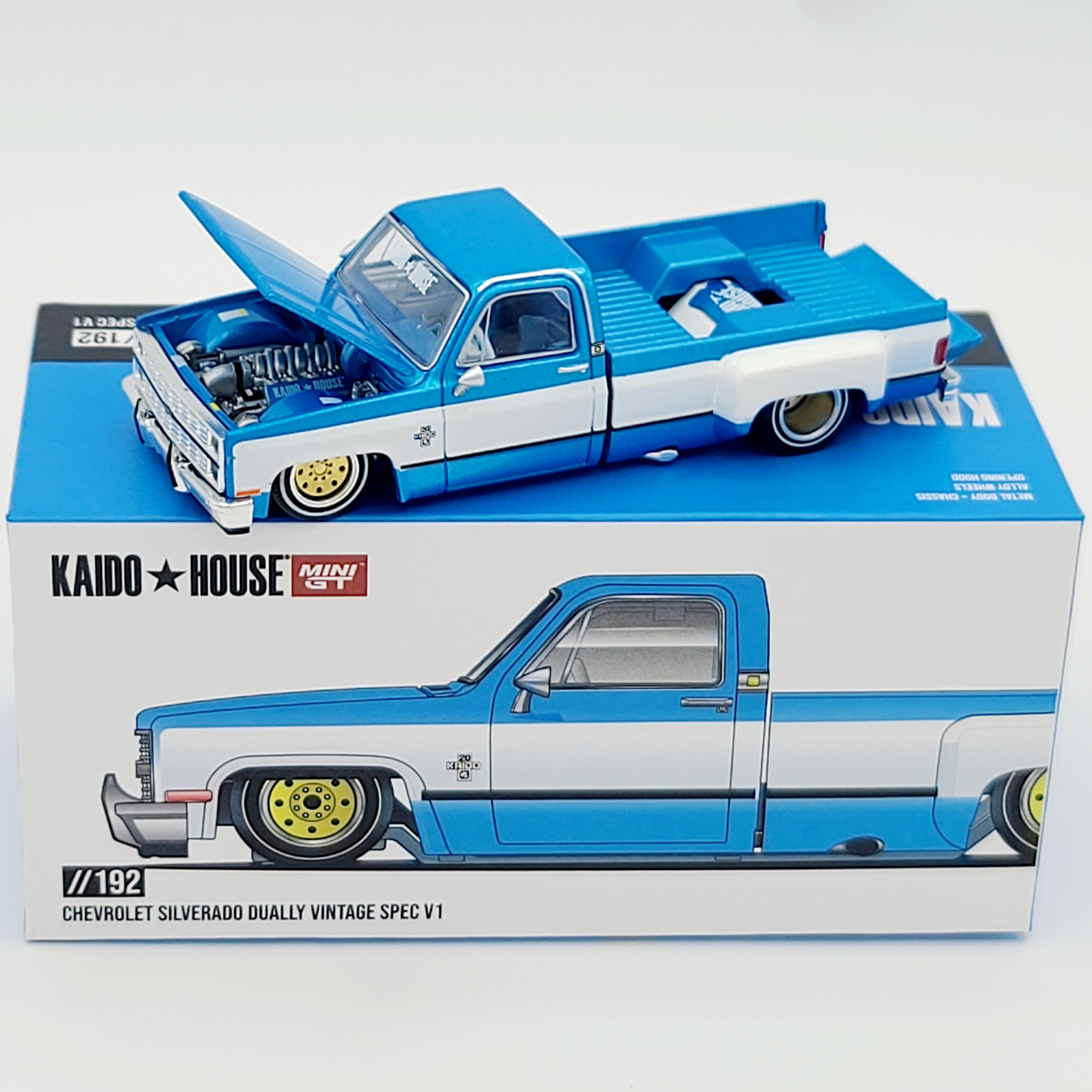 Kaido House x Mini GT Chevrolet Silverado Dually Kaido Vintage Spec V1