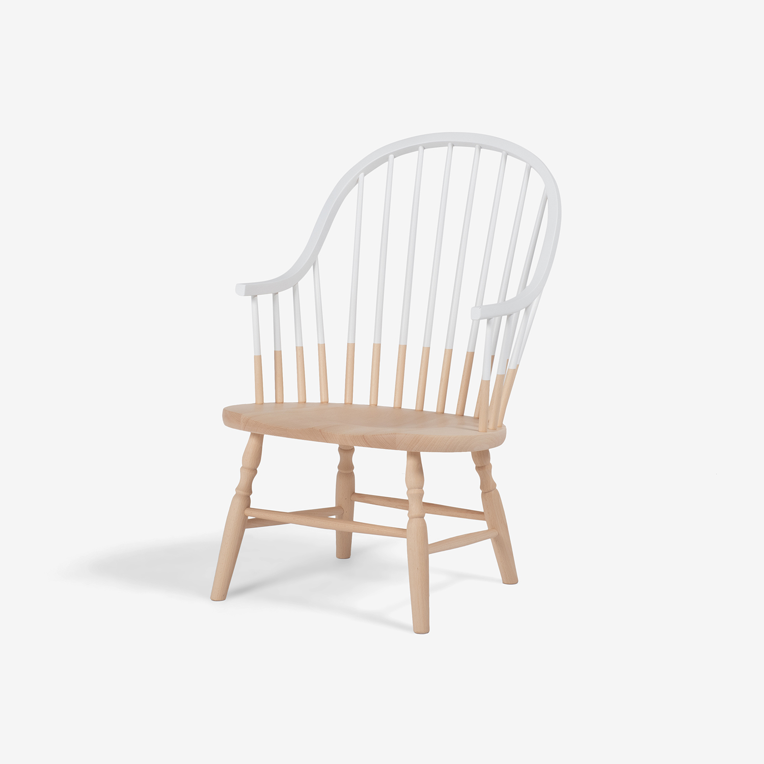 秋田木工 ラウンジチェア「500EB」ブナ材 EBホワイト色 | 【公式】大塚