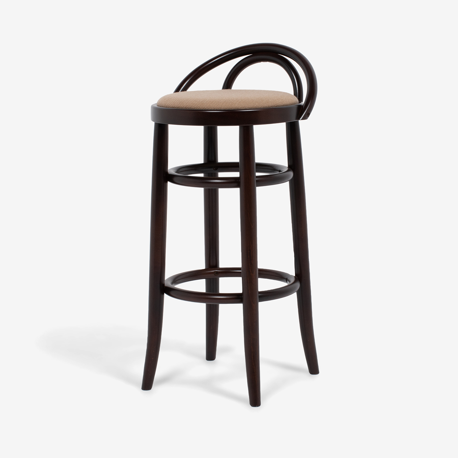 秋田木工 カウンターチェア「2091-U」座面高62cm ブナ材ウォールナット