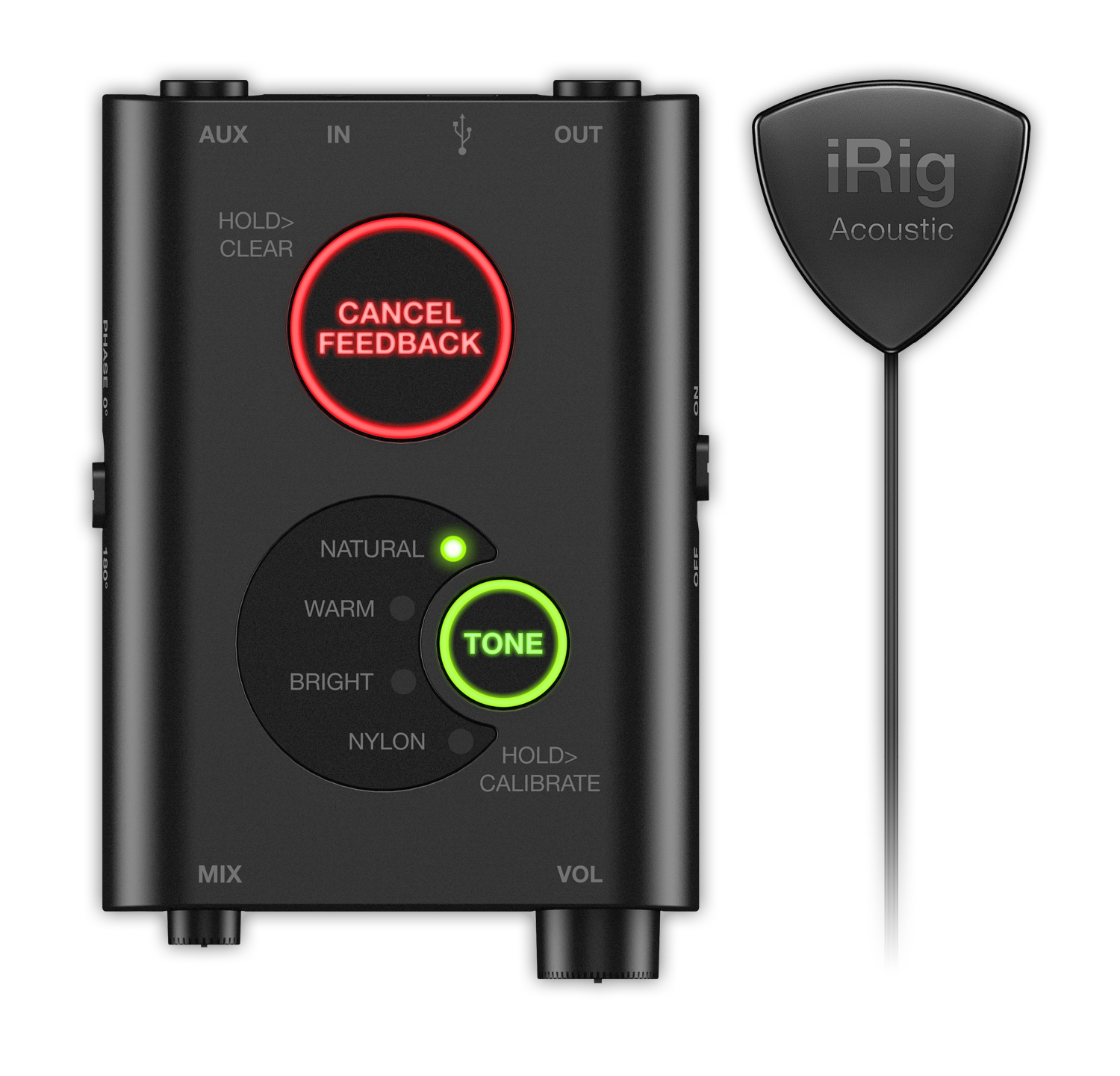 iRig Acoustic Stage - Microfone para violão com pré-amplificador