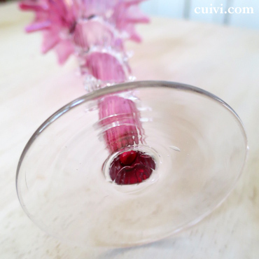 ヴィクトリアン_クランベリーガラス_フラワーベース（花瓶