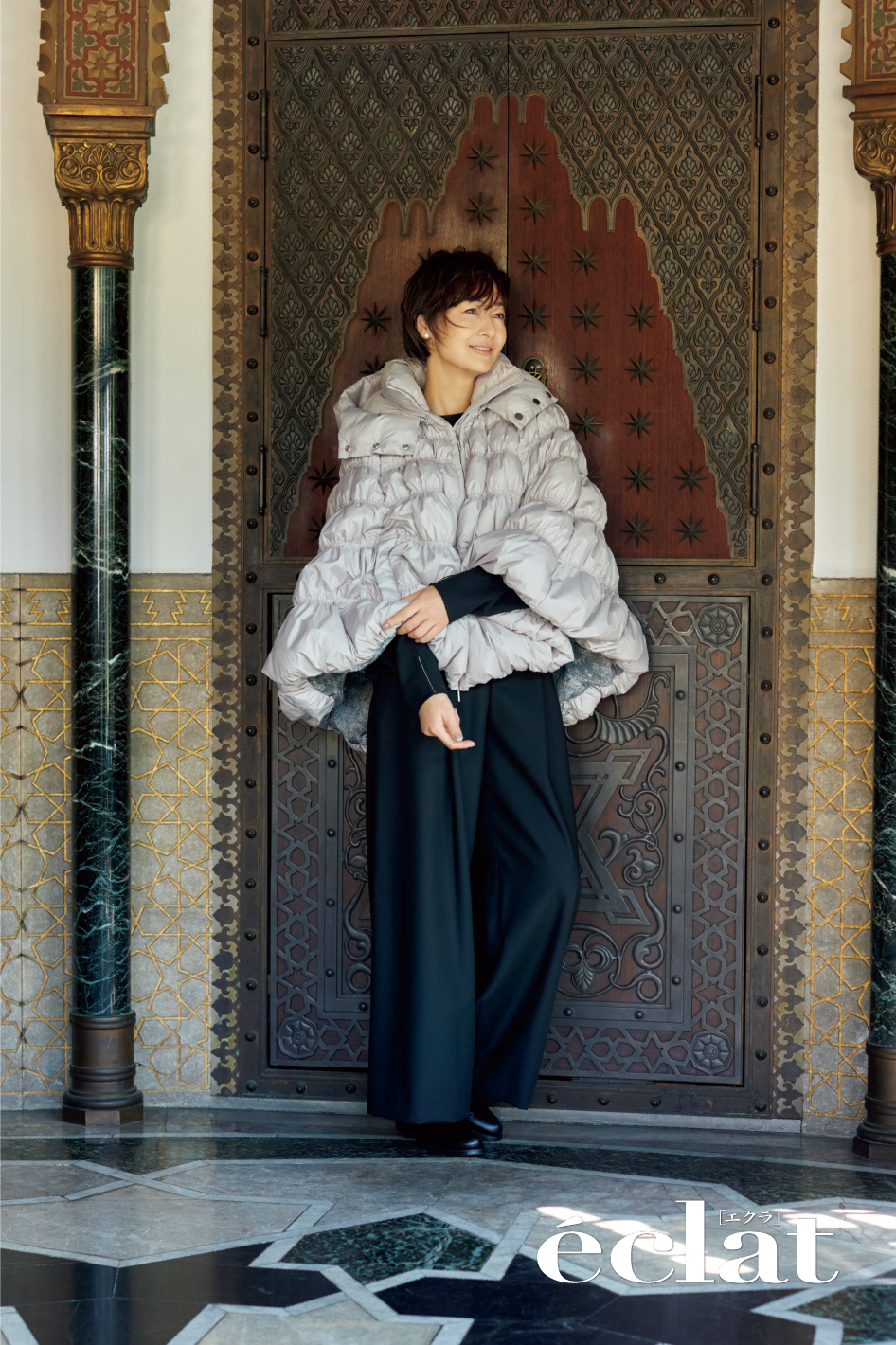 eclat 2024年11月号掲載 MORABITO アウターとバッグに香るパリの洗練