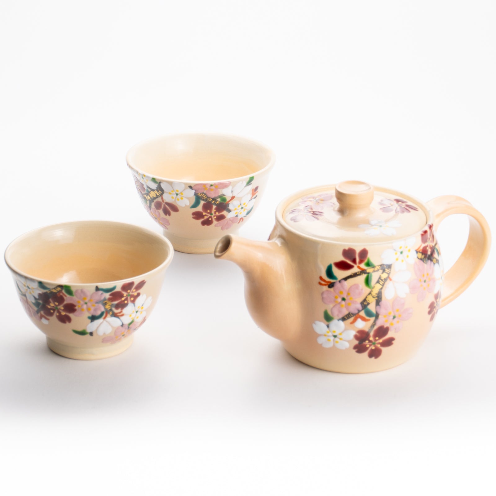 京都 清水焼】急須＆汲出碗セット サクラ 花光山窯｜コトポッター