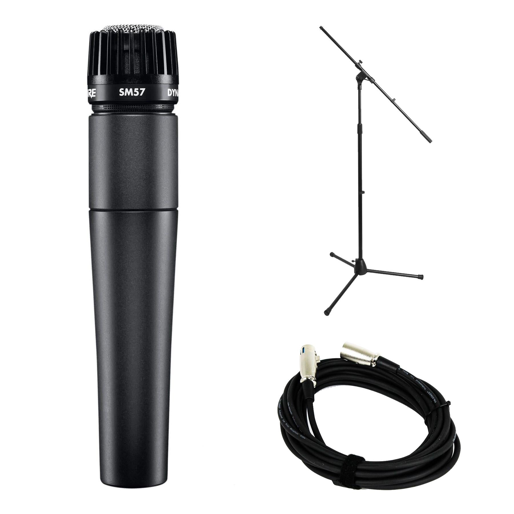 Shure SM57 Instrument Microphone Bundle with XLR Cable & Stand