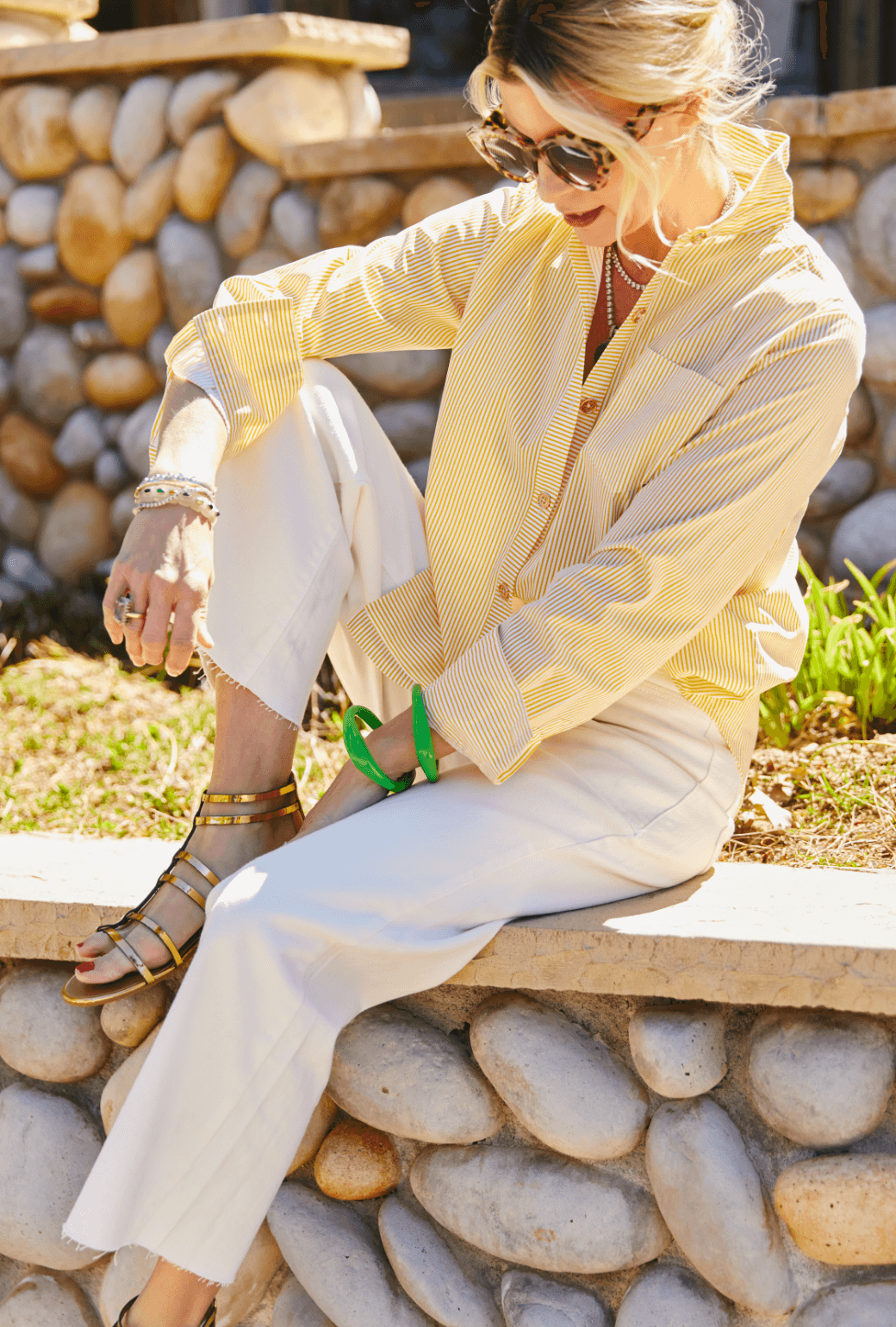 Mel Button Down Shirt - Yellow Stripe – BURU