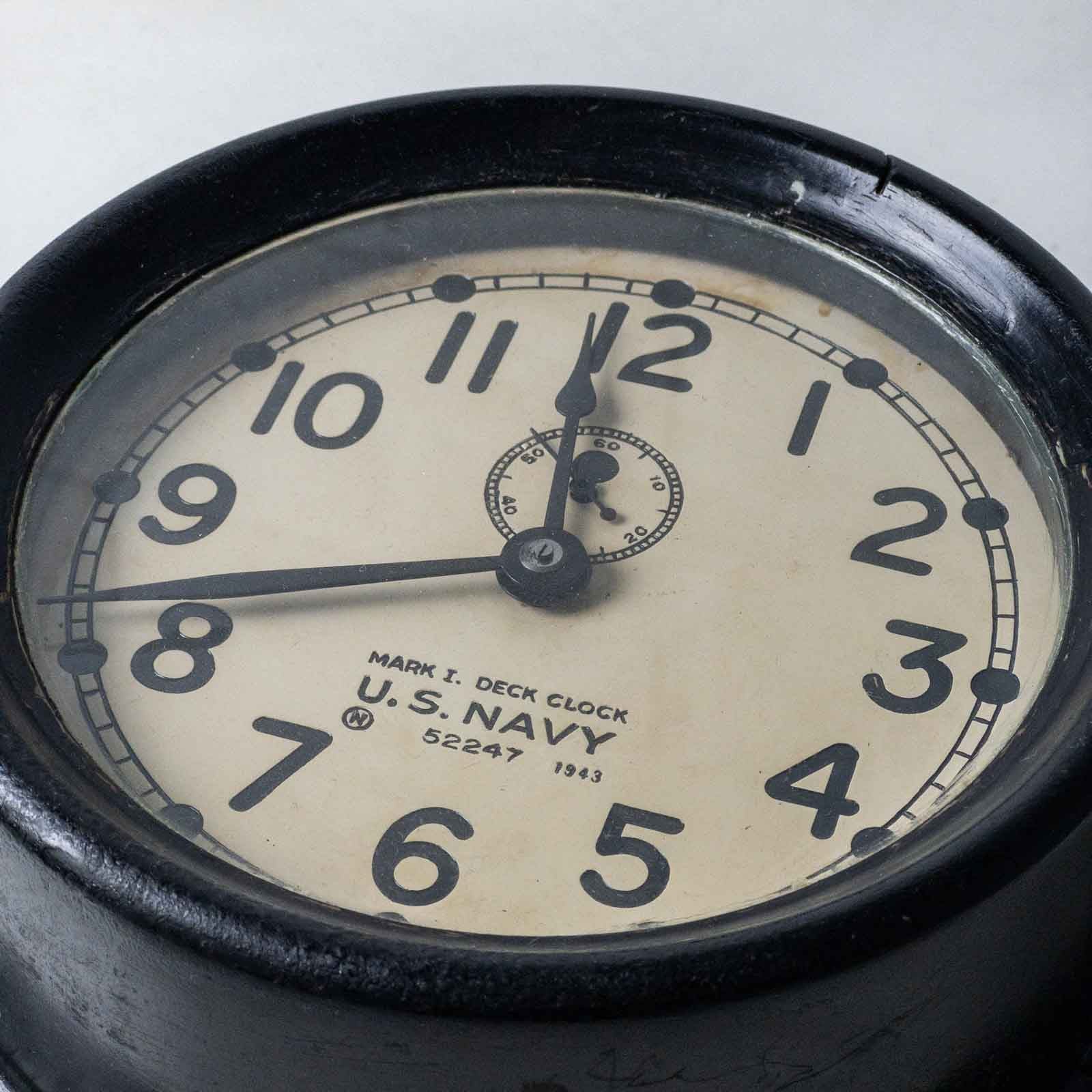 WW2 US NAVY MARK1 DECK CLOCK 1943'S – WANDERER