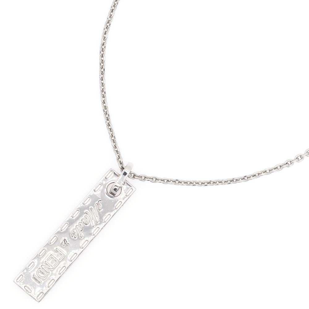 FENDI(フェンディ) Made FENDI プレートロゴ ネックレス シルバー