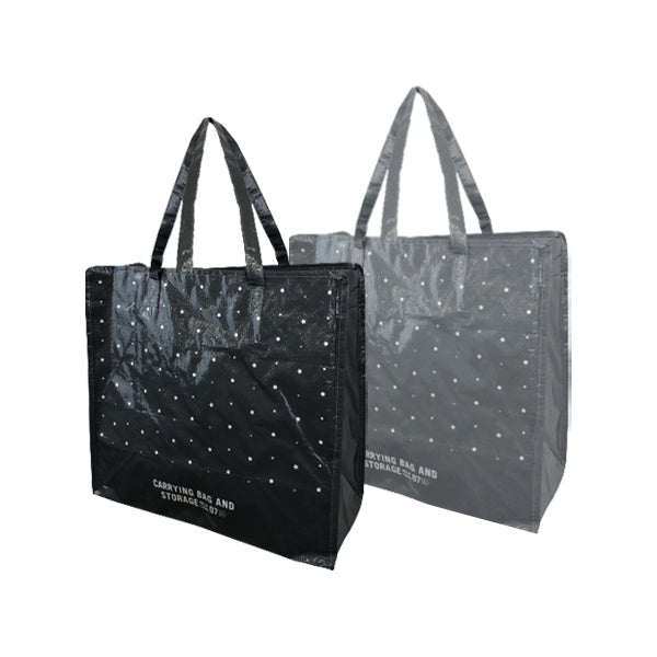 まとめ買い】ファスナー付トートバッグ ショッピングバッグ 35×39×20cm