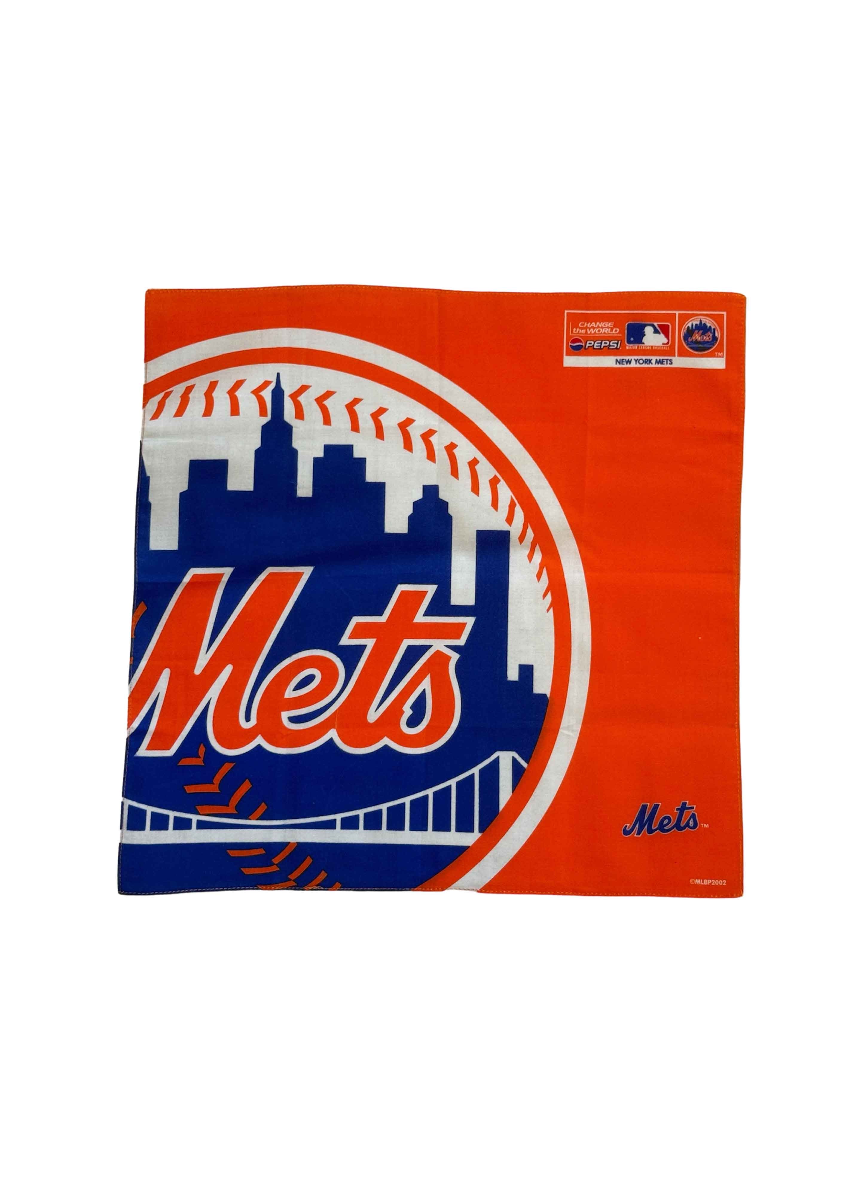 SUP-145) NEWYORK METS HANDKERCHIEF – WOODBLOCK